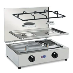 Parker® Fornello A Gas 2F Inox -Vendite Campeggio Kit fornello a gas inox 200 2