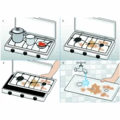 Parker® Fornello A Gas 3F Inox -Vendite Campeggio Kit fornello a gas inox 300 3