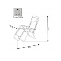 Poltrona Sdraio Cosma Comfort -Vendite Campeggio Kit poltrona comfort cosma alto grado di comfort struttura pieghevole 2