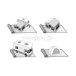 Stuoia Brunner Kinetic 250x400 -Vendite Campeggio Kit stuoia brunner kinetic 250x400 grammatura 400 copertura pavimento protezione campeggio tenda camper roulotte 2