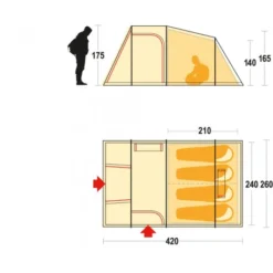 Tenda Ferrino Meteora 4 -Vendite Campeggio Kit tenda ferrino meteora 4 family ampia spaziosa abside anteriore campeggio stanziale 2