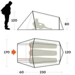 Vendite Campeggio Kit -Vendite Campeggio Kit tenda ferrino sling 3 compatta climi miti tre 3 stagioni trail running bicicletta 1